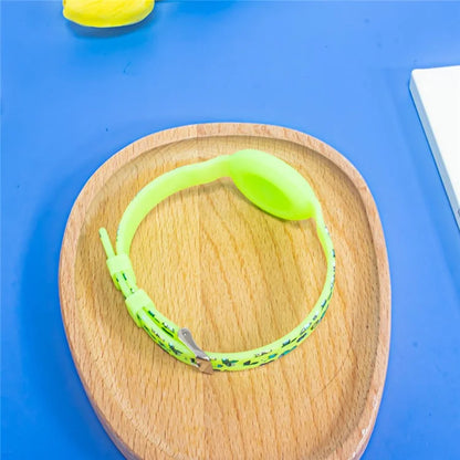 Silicone Pet Collar with Protective Case for AirTag Bluetooth Tracker Adjustable Neck Strap