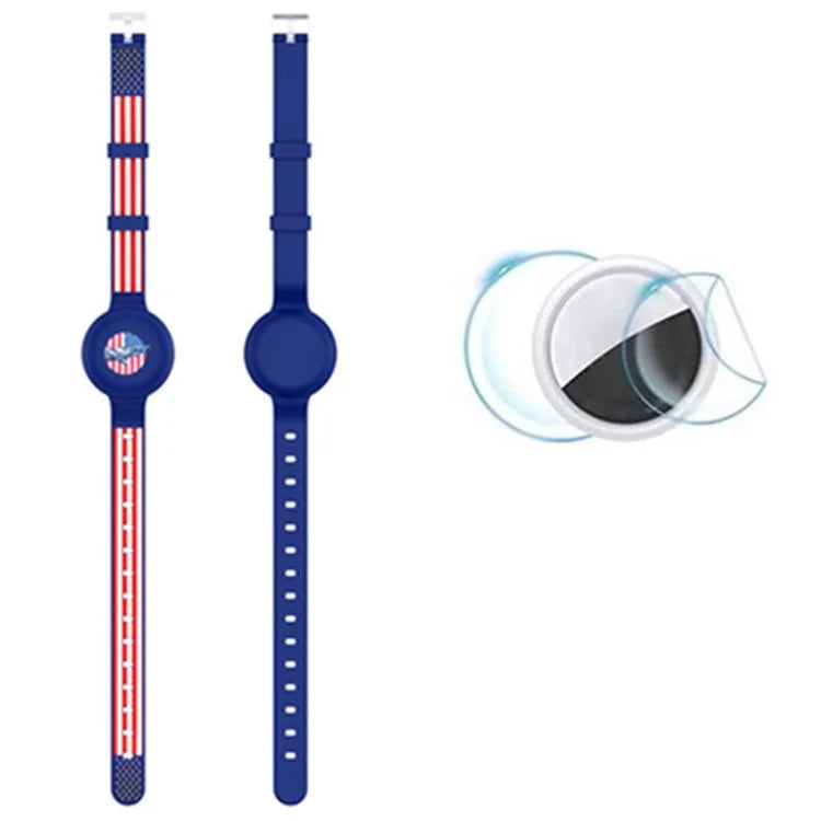 Silicone Pet Collar with Protective Case for AirTag Bluetooth Tracker Adjustable Neck Strap