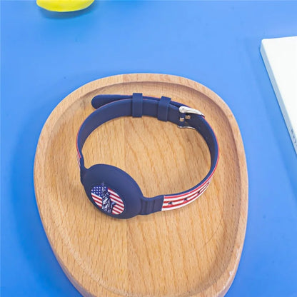 Silicone Pet Collar with Protective Case for AirTag Bluetooth Tracker Adjustable Neck Strap