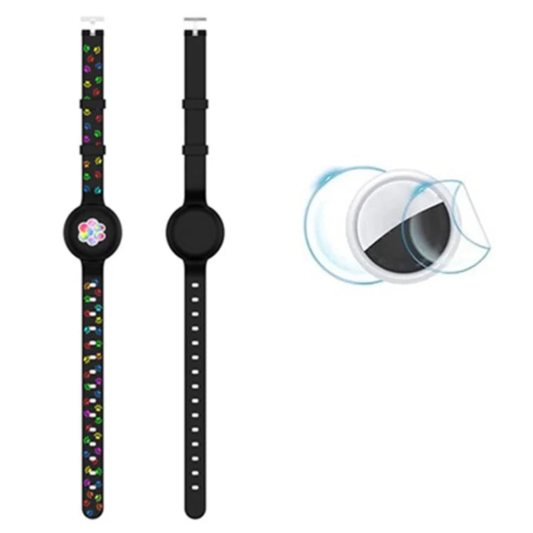 Silicone Pet Collar with Protective Case for AirTag Bluetooth Tracker Adjustable Neck Strap