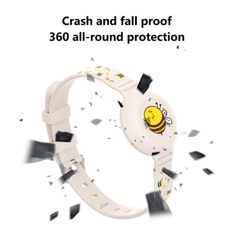 Silicone Pet Collar with Protective Case for AirTag Bluetooth Tracker Adjustable Neck Strap