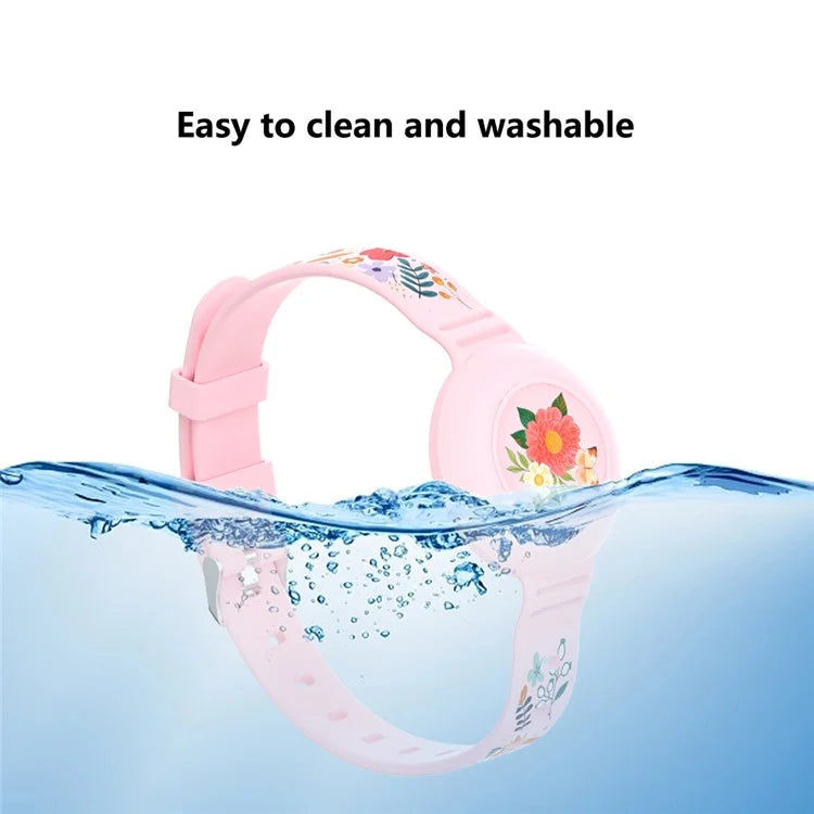 Silicone Pet Collar with Protective Case for AirTag Bluetooth Tracker Adjustable Neck Strap