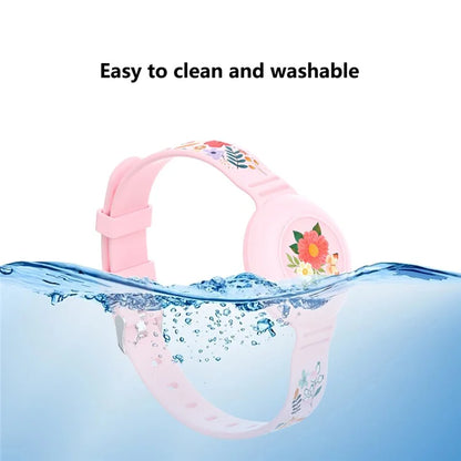 Silicone Pet Collar with Protective Case for AirTag Bluetooth Tracker Adjustable Neck Strap