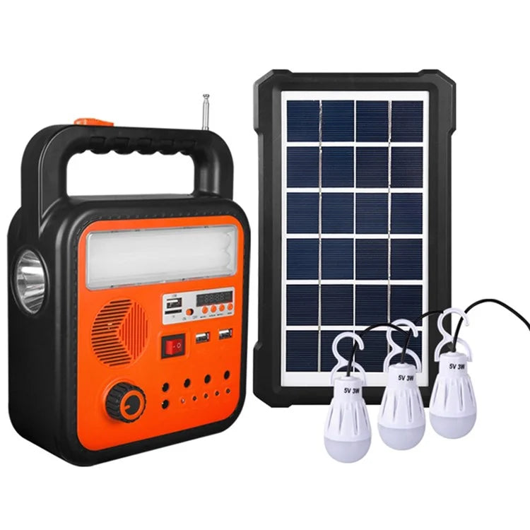 YC-T02 Standard Version Solar Multifunctional Lighting System Outdoor Camping Stall Light Power Bank Bright Flashlight