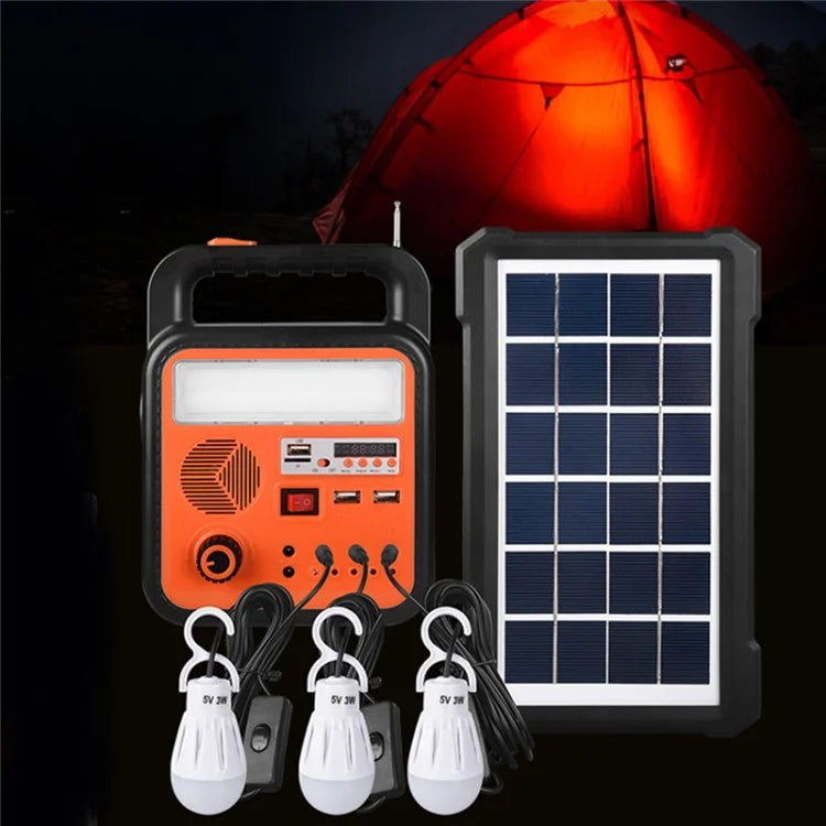 YC-T02 Standard Version Solar Multifunctional Lighting System Outdoor Camping Stall Light Power Bank Bright Flashlight