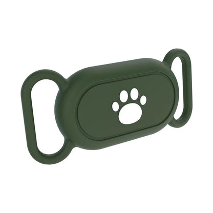 Silicone Cover for Samsung Galaxy SmartTag 2 Bluetooth Tracker Protective Case for Pet Dog / Catish Green