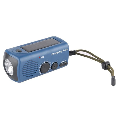 AZ-801 Multi-functional Outdoor Emergency LED Light Hand Crank Solar Power Radio Flashlight