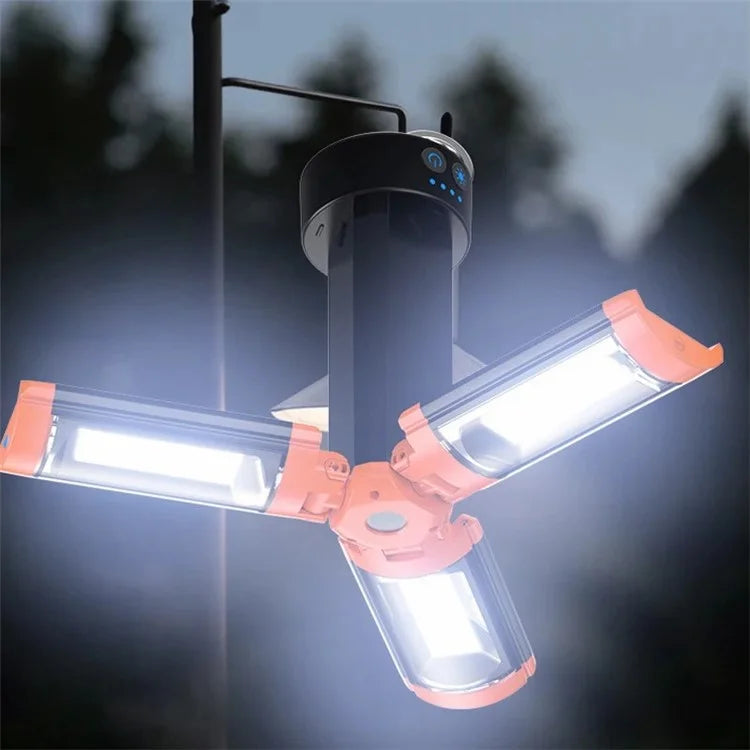 XQZ10 Rechargeable Work Light Water Resistant Camping Lamp with Folding Stand