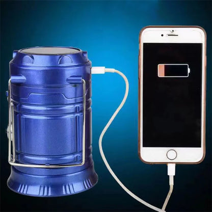Solar Camping Light USB Charging LED Tent Lantern Lamp Phone Power Bank