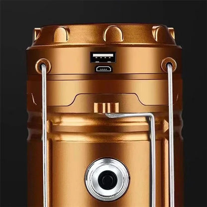 Solar Camping Light USB Charging LED Tent Lantern Lamp Phone Power Bank