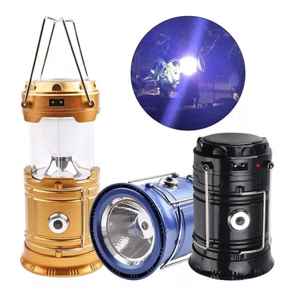 Solar Camping Light USB Charging LED Tent Lantern Lamp Phone Power Bank