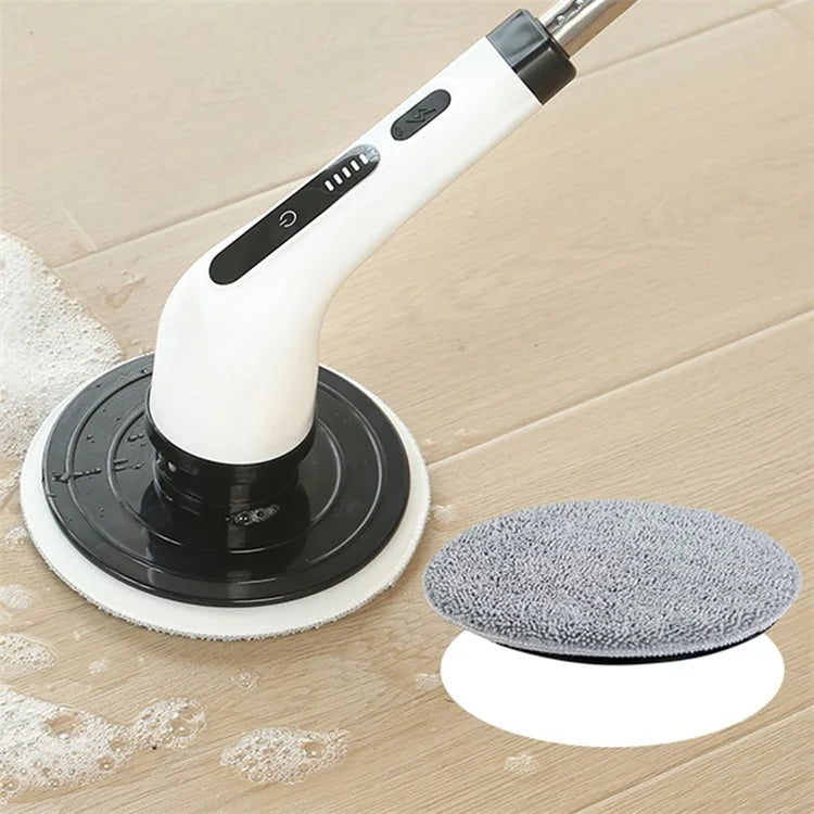 Long Handle Electric Spin Brush Cordless Shower Scrubber with 3 Replacement Heads