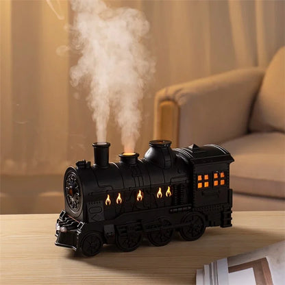 Mini Steam Train Essential Oil Diffuser LED Light Air Humidifier with Remote Control
