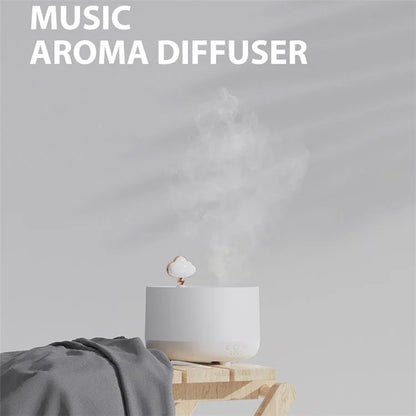 SOTHING Music Box Air Humidifier LED Light Desktop Mist Humidifier Aromatherapy Diffuser with Cloud Decor