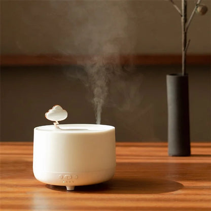 SOTHING Music Box Air Humidifier LED Light Desktop Mist Humidifier Aromatherapy Diffuser with Cloud Decor