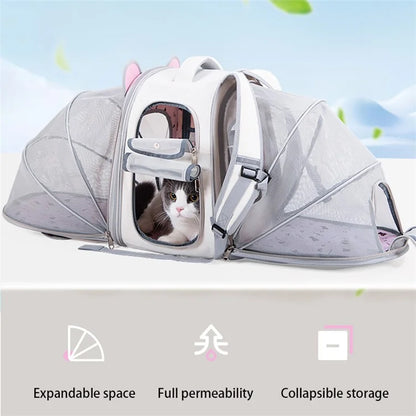 BAOSIMAO BD Series Cat Backpack Carrier Dual Sides Expandable Breathable Pet Backpack