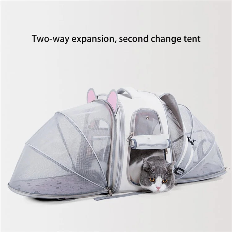 BAOSIMAO BD Series Cat Backpack Carrier Dual Sides Expandable Breathable Pet Backpack