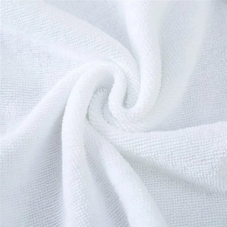 70CMX140CM White Cotton Towel Super Absorbent Lightweight Washcloth for Hotel Home Bathroom Spa Gym