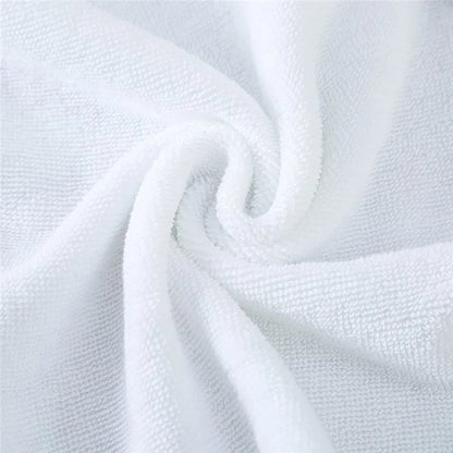 70CMX140CM White Cotton Towel Super Absorbent Lightweight Washcloth for Hotel Home Bathroom Spa Gym