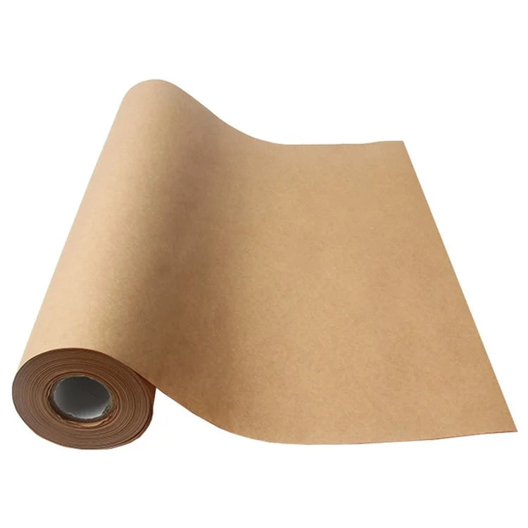 38cm Width Kraft Paper DIY Gift Wrapping Moving Supplies Craft Packing Roll, Length: 10m - Light Brown