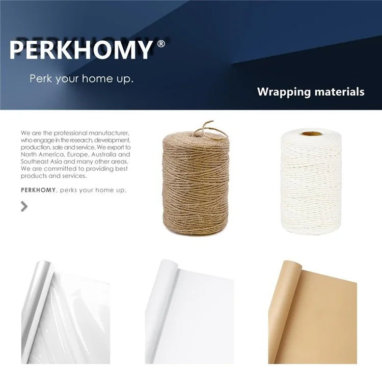 38cm Width Kraft Paper DIY Gift Wrapping Moving Supplies Craft Packing Roll, Length: 10m - White
