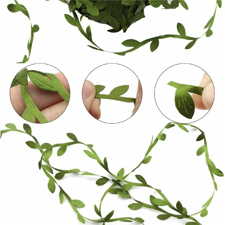 20m Simulation Green Willow Leaves Rattan DIY Accessories Decorative Flower Supplies
