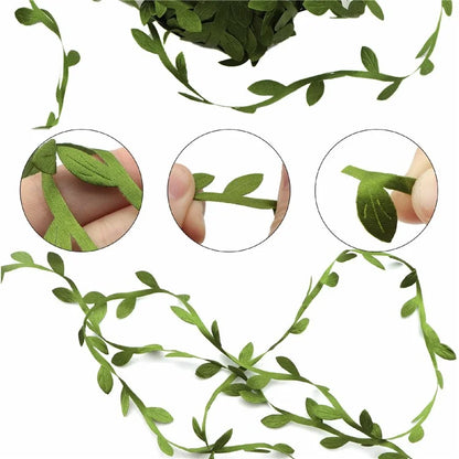 20m Simulation Green Willow Leaves Rattan DIY Accessories Decorative Flower Supplies
