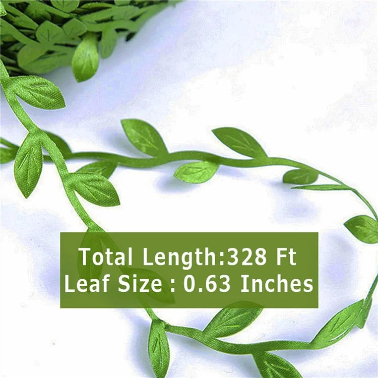 5m Simulation Green Willow Leaves Rattan DIY Accessories Decorative Flower Supplies