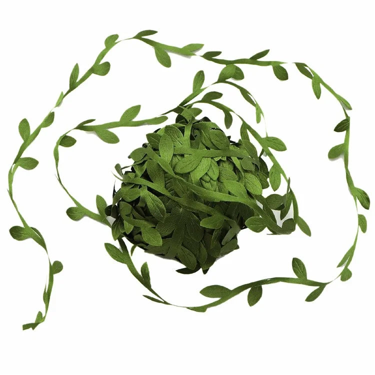 50m Simulation Green Willow Leaves Rattan DIY Accessories Decorative Flower Supplies
