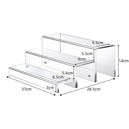 Transparent Acrylic 3-Tier Wine Bottle Holder Rack Display Shelf for Mugs Vases Organization