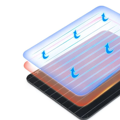 Aluminum Fast Defrost Tray Fast Thaw Frozen Food Meat Quick Defrosting Plate, Size S: 23*16.5*0.2cm (No FDA Certificate)