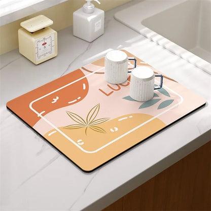 30*40cm Kitchen Dish Drying Mat Super Absorbent Tableware Draining Pad