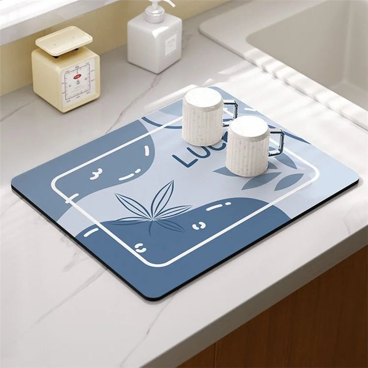 30*40cm Kitchen Dish Drying Mat Super Absorbent Tableware Draining Pad