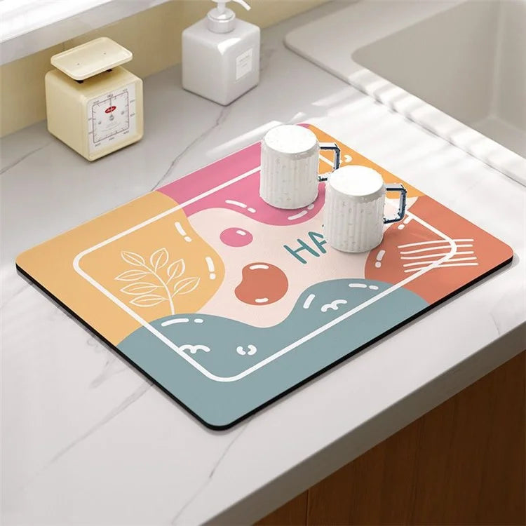 30*40cm Kitchen Dish Drying Mat Super Absorbent Tableware Draining Pad