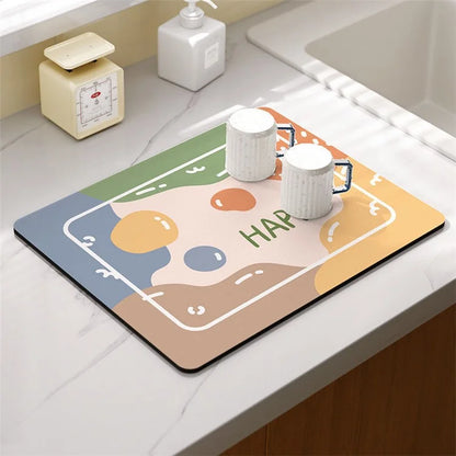 30*40cm Kitchen Dish Drying Mat Super Absorbent Tableware Draining Pad