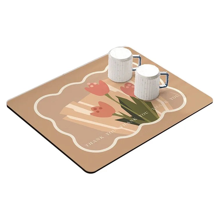 30*40cm Kitchen Dish Drying Mat Super Absorbent Tableware Draining Pad