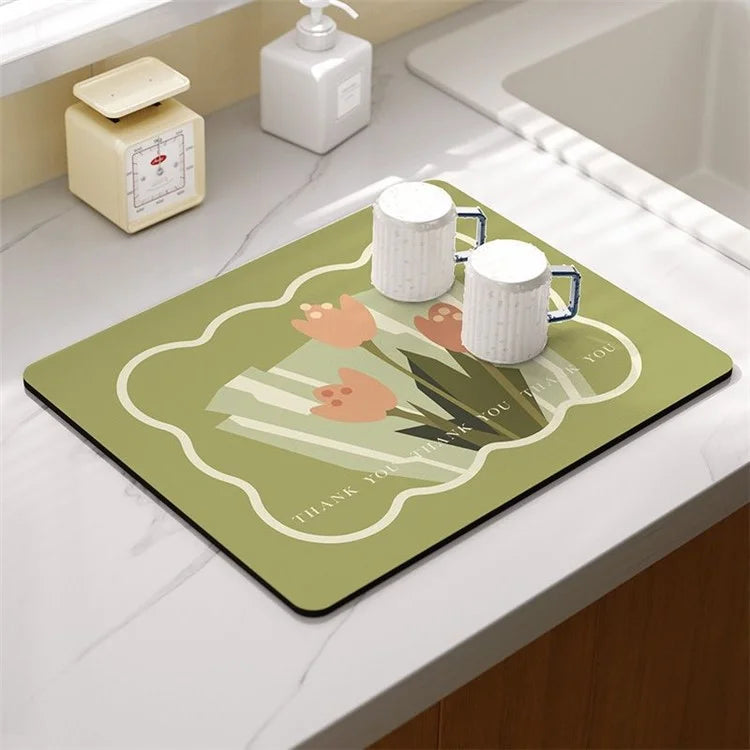 30*40cm Kitchen Dish Drying Mat Super Absorbent Tableware Draining Pad