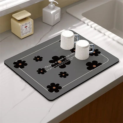 30*40cm Kitchen Dish Drying Mat Super Absorbent Tableware Draining Pad