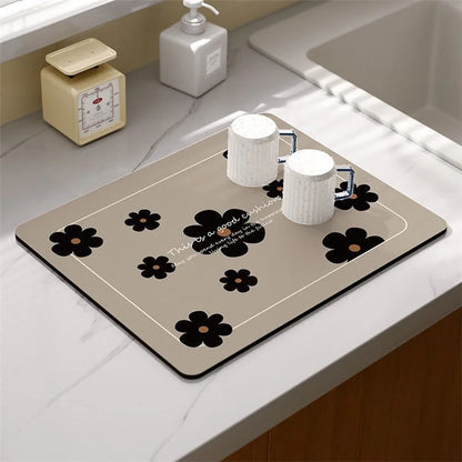 30*40cm Kitchen Dish Drying Mat Super Absorbent Tableware Draining Pad