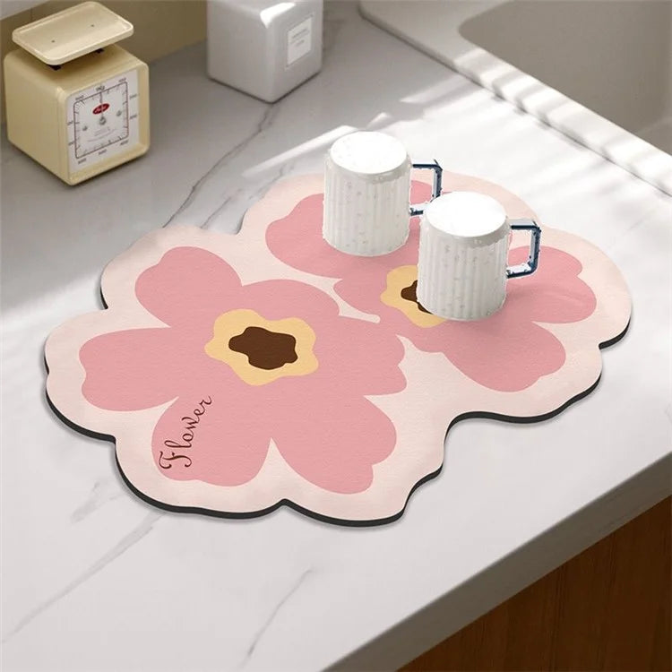 30*40cm Kitchen Dish Drying Mat Super Absorbent Tableware Draining Pad