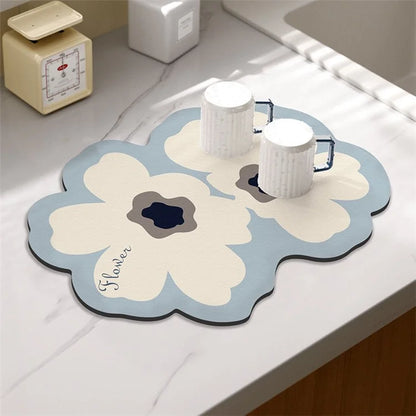 30*40cm Kitchen Dish Drying Mat Super Absorbent Tableware Draining Pad