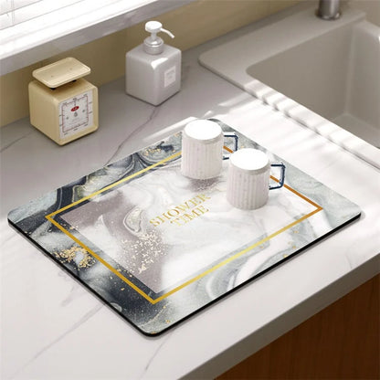 30*40cm Kitchen Dish Drying Mat Super Absorbent Tableware Draining Pad