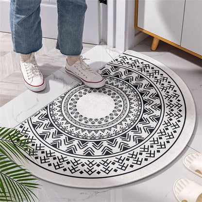 50*80cm Semicircle Bathmat Non-Slip Absorbent Moroccan Entrance Door Mat
