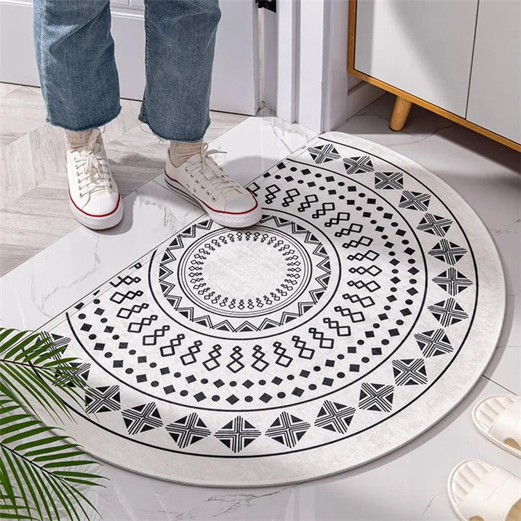50*80cm Semicircle Bathmat Non-Slip Absorbent Moroccan Entrance Door Mat
