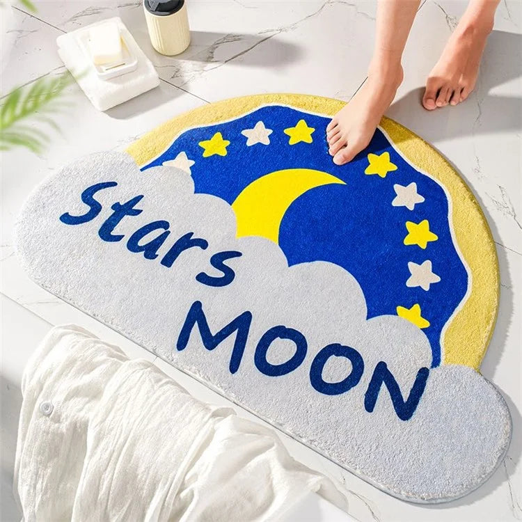 50*80cm Furry Bathroom Rug Non-slip Floor Carpet Water Absorbent Bath Mat