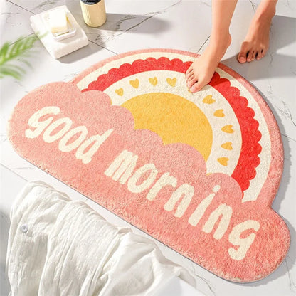 50*80cm Furry Bathroom Rug Non-slip Floor Carpet Water Absorbent Bath Mat