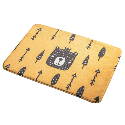 40x60cm Square Entrance Door Mat Non-Slip Water Absorbent Bathroom Mat Carpet