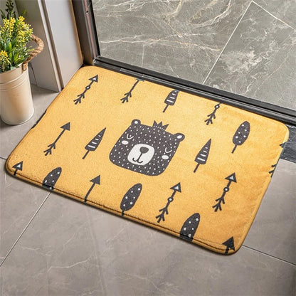 40x60cm Square Entrance Door Mat Non-Slip Water Absorbent Bathroom Mat Carpet