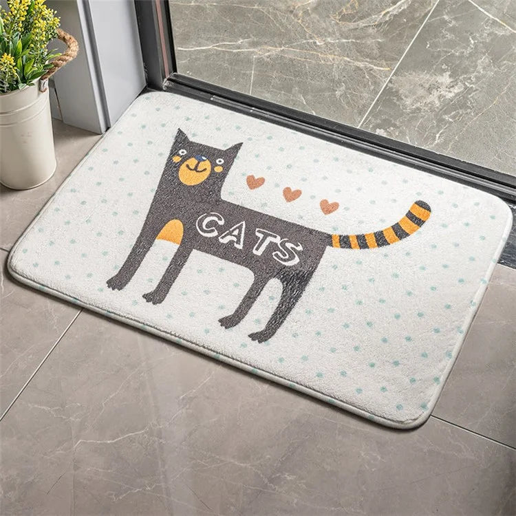 40x60cm Square Entrance Door Mat Non-Slip Water Absorbent Bathroom Mat Carpet