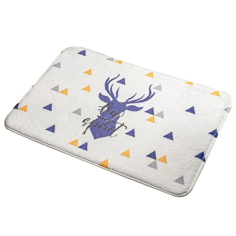 40x60cm Square Entrance Door Mat Non-Slip Water Absorbent Bathroom Mat Carpet